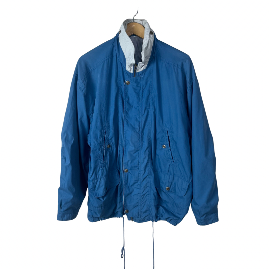 Vintage Registred Blue Jacket with Foldable Hood 3XL