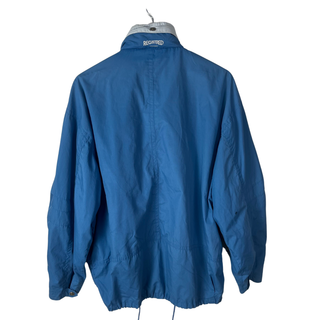 Vintage Registred Blue Jacket with Foldable Hood 3XL