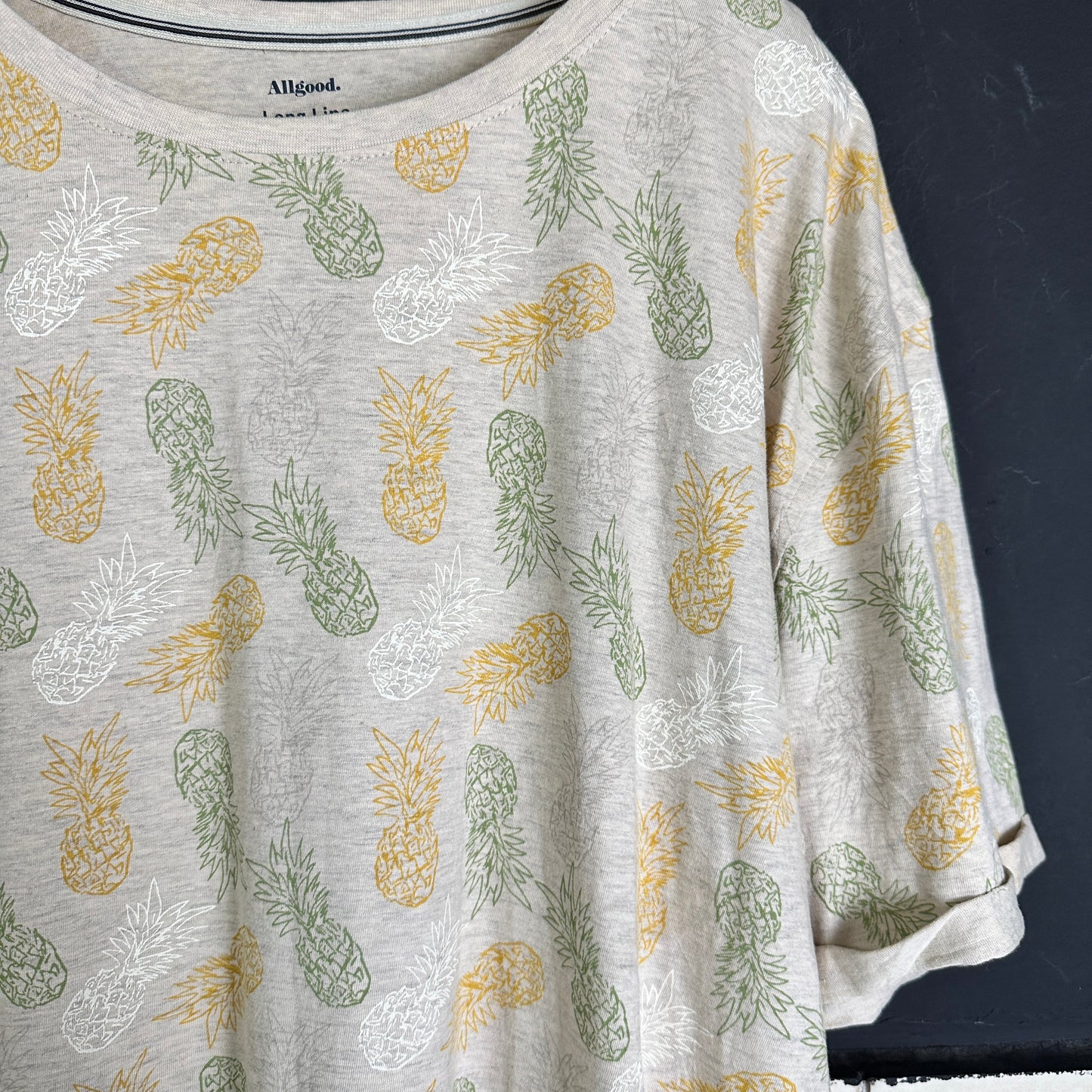 Pineapple Pattern Longline T-shirt