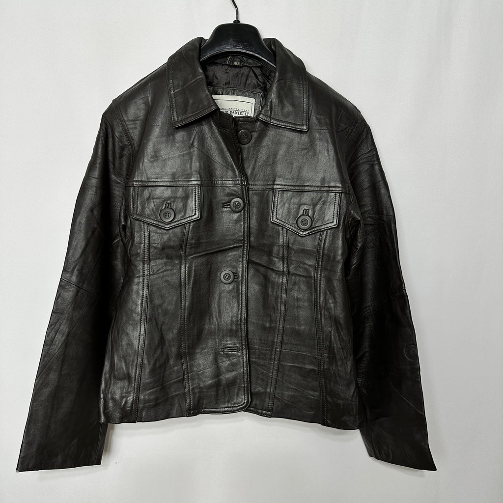 Vintage Sergio Danielli Brown Genuine Leather Jacket - Women's Medium