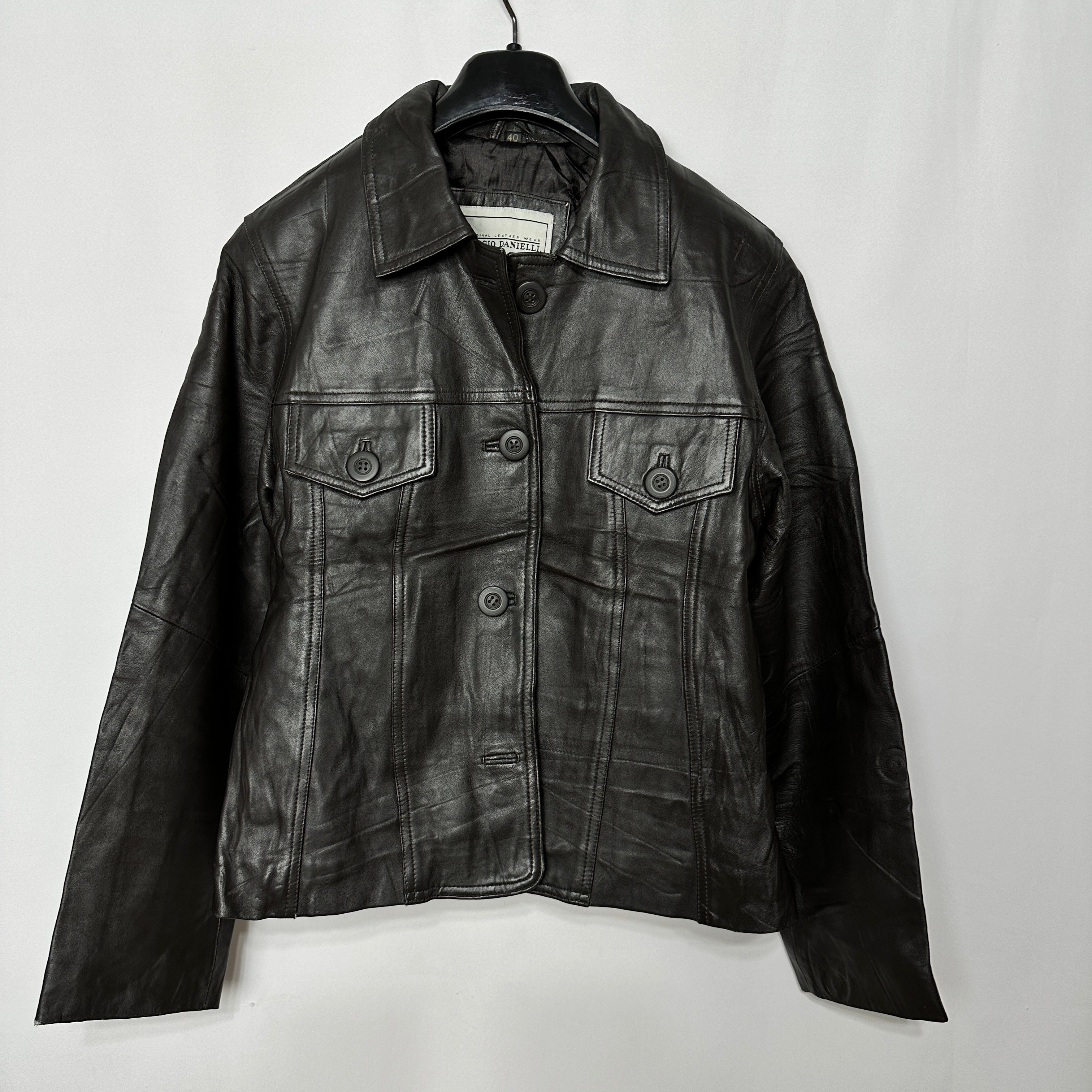 Vintage Sergio Danielli Brown Genuine Leather Jacket - Women's Medium