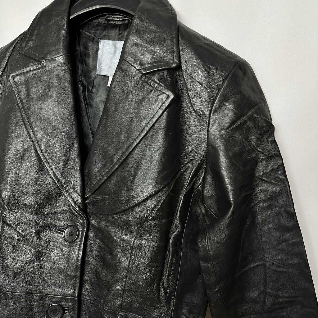 Amisu Leather Blazer Women's Medium