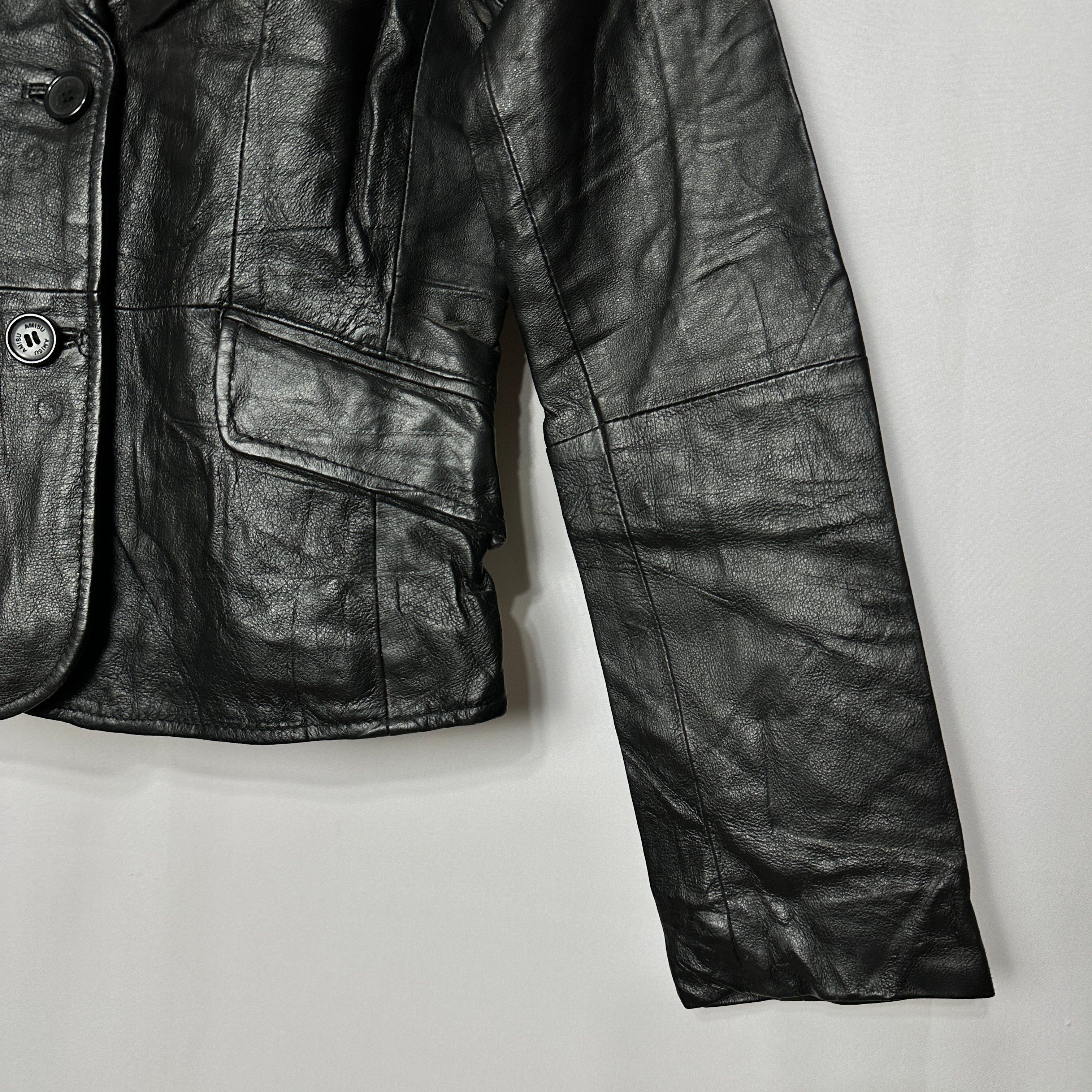 Amisu Leather Blazer Women's Medium