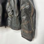 Vintage El Charro Distressed Genuine Leather Biker Jacket Small/ Medium