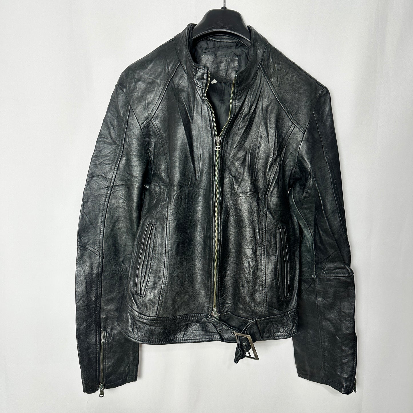 Genuine Leather Women's Biker Jacket Small