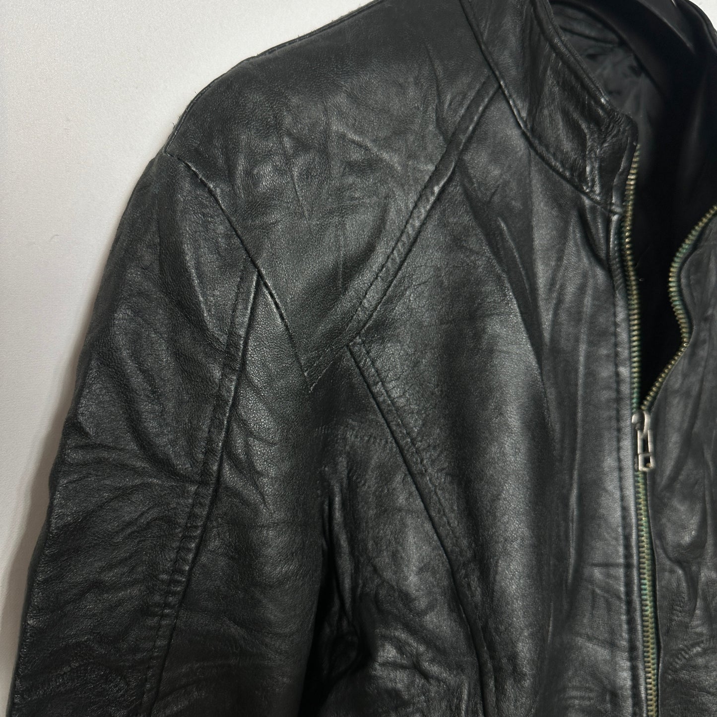 Genuine Leather Women's Biker Jacket Small
