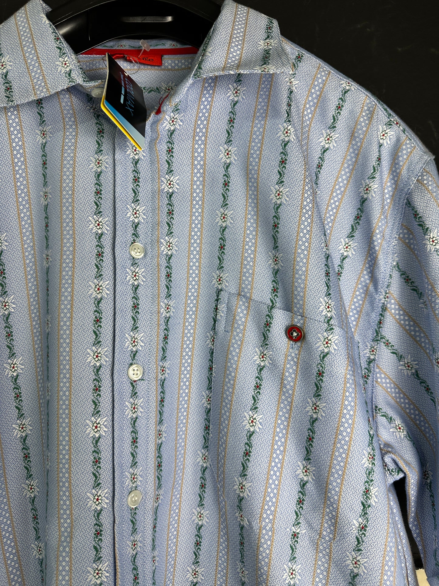 EFBE Traditional Swiss Edelweiss Shirt with Tags