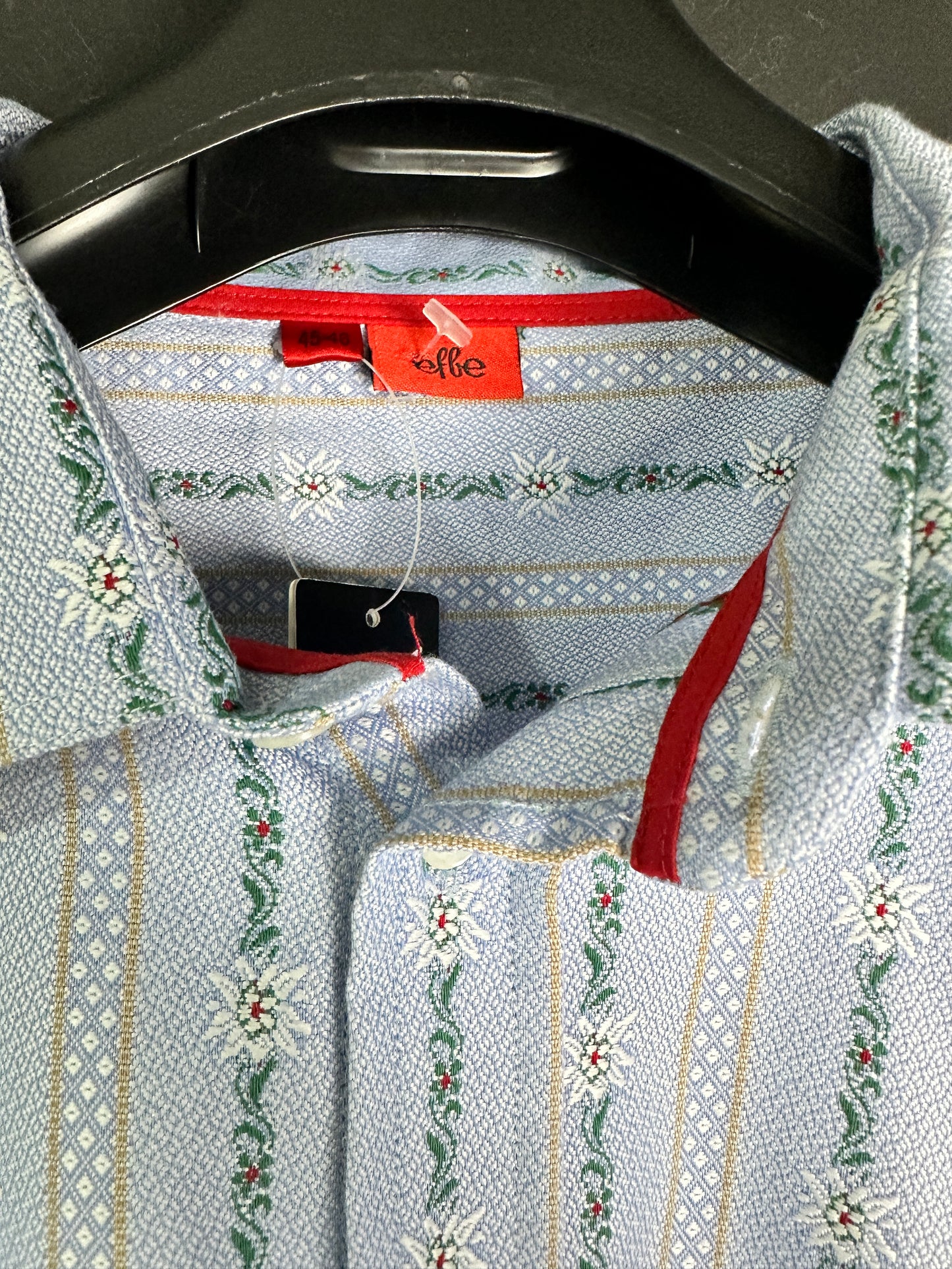 EFBE Traditional Swiss Edelweiss Shirt with Tags