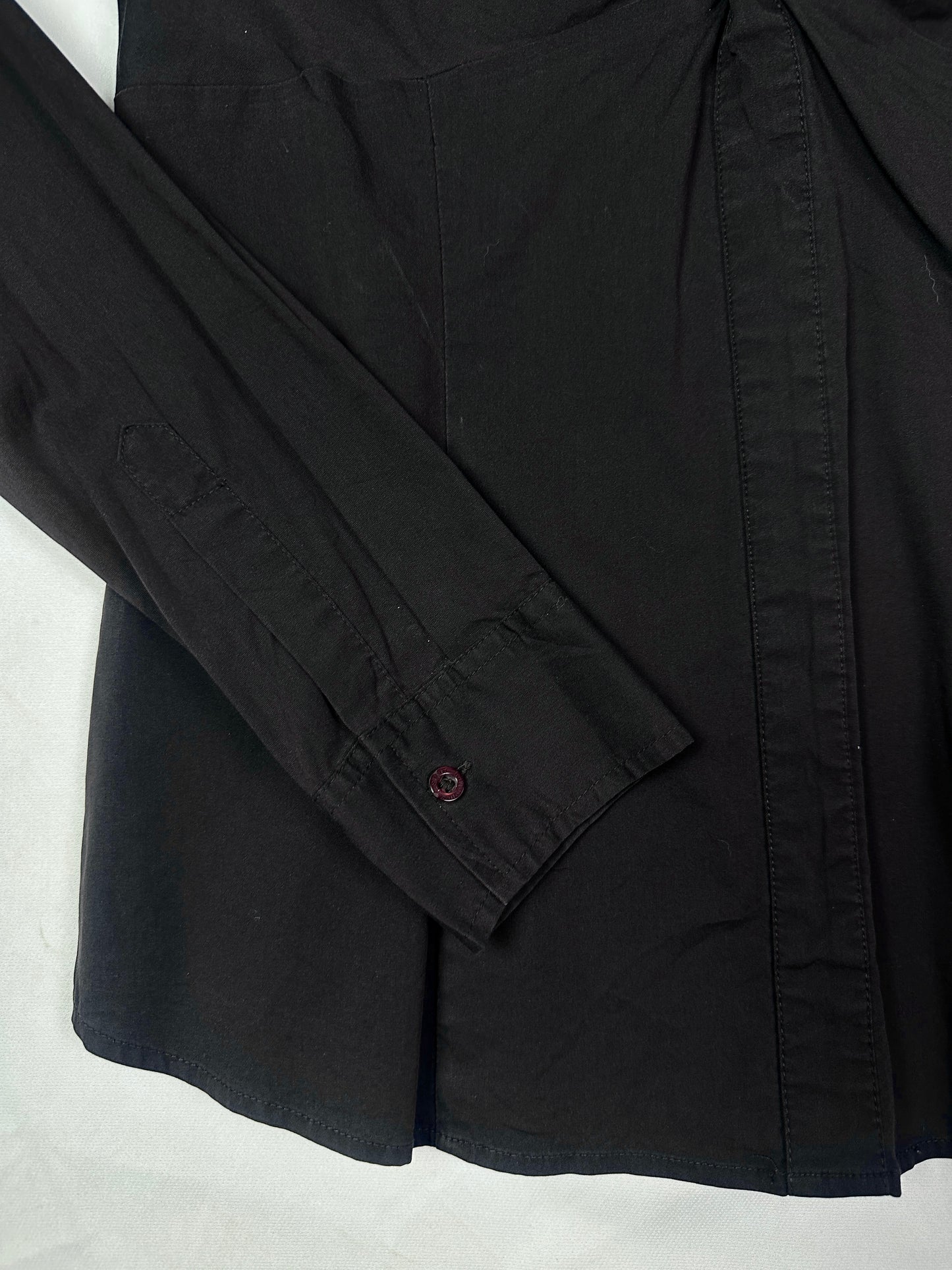 Esprit Black Twist-Front Fitted Shirt
