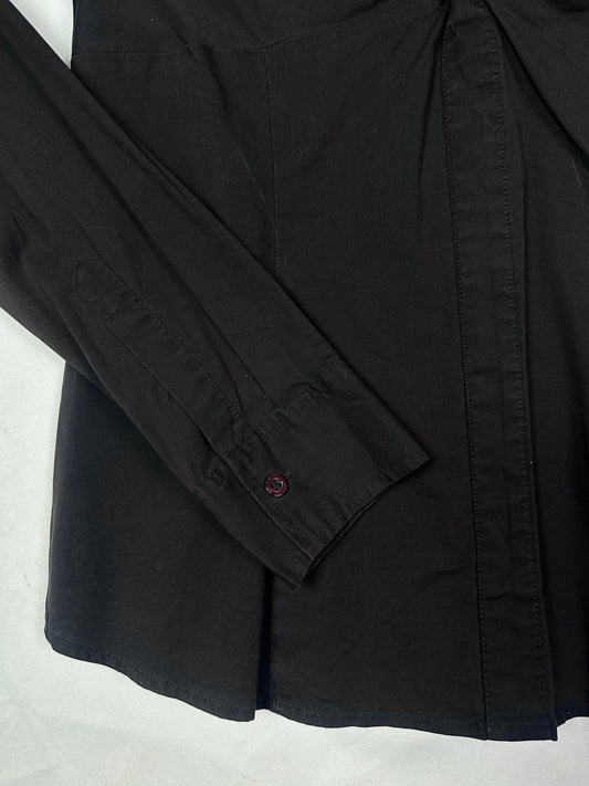 Esprit Black Twist-Front Fitted Shirt