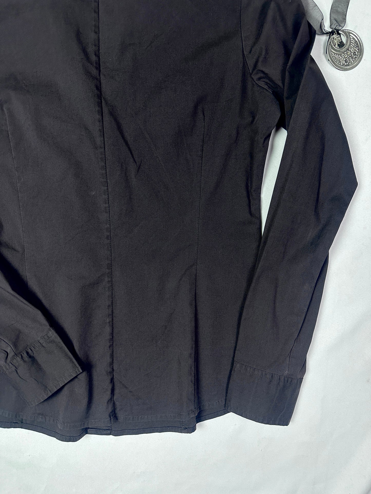 Esprit Black Twist-Front Fitted Shirt