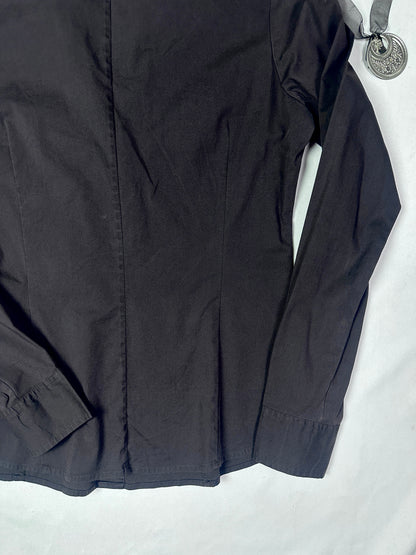 Esprit Black Twist-Front Fitted Shirt