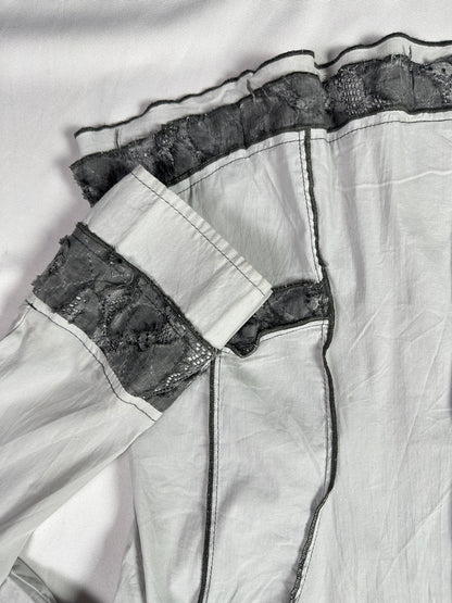 Lewinger Fitted Shirt with Lace Detail Size 42