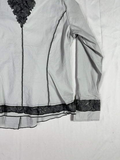 Lewinger Fitted Shirt with Lace Detail Size 42