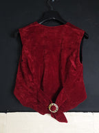 Vintage Red Velvet Vest