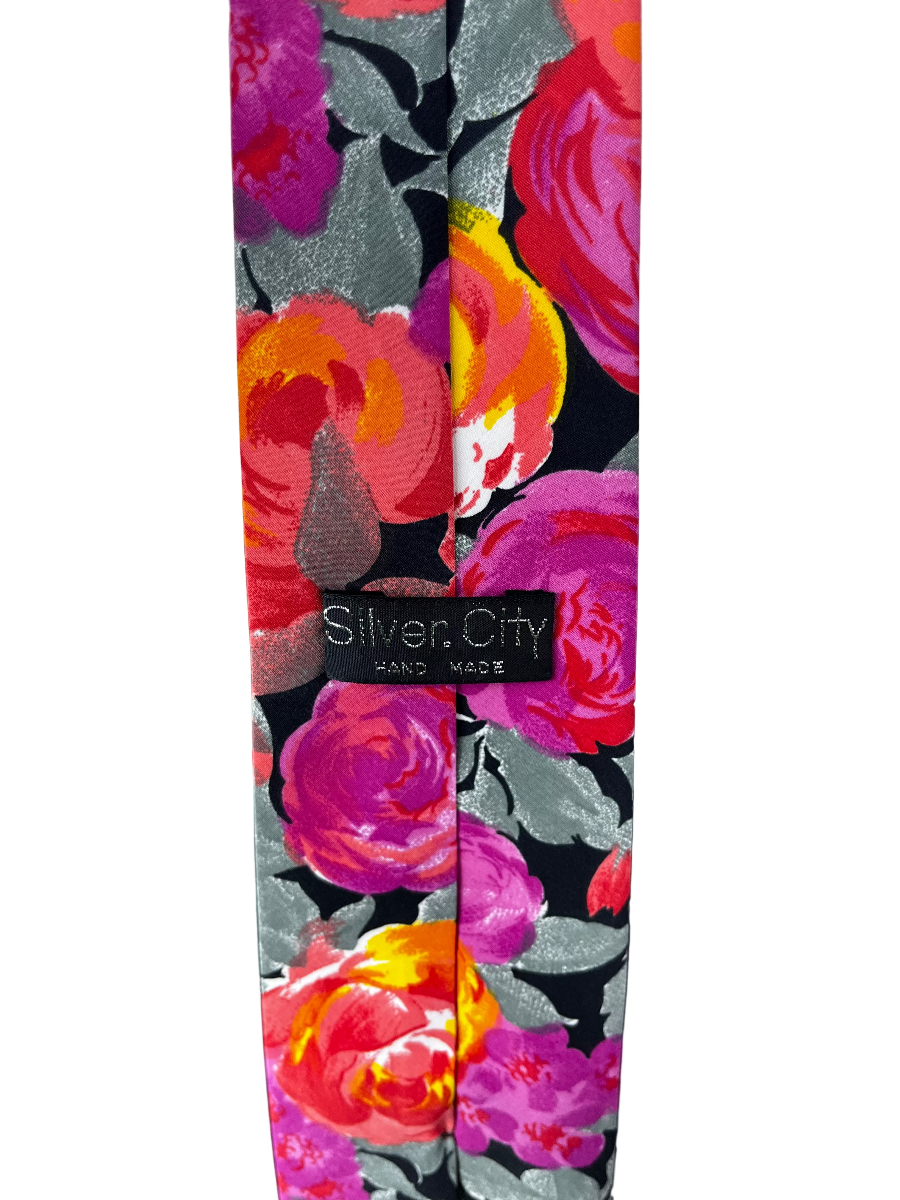 Silver City Floral Necktie 9 cm