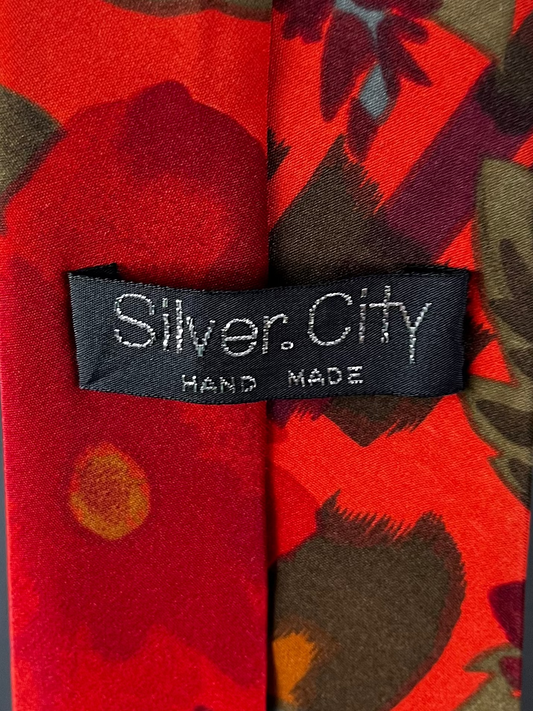 Silver City Red Necktie 9 cm
