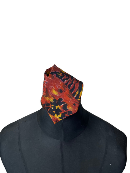 Silver City Animal Print Red Necktie 9 cm