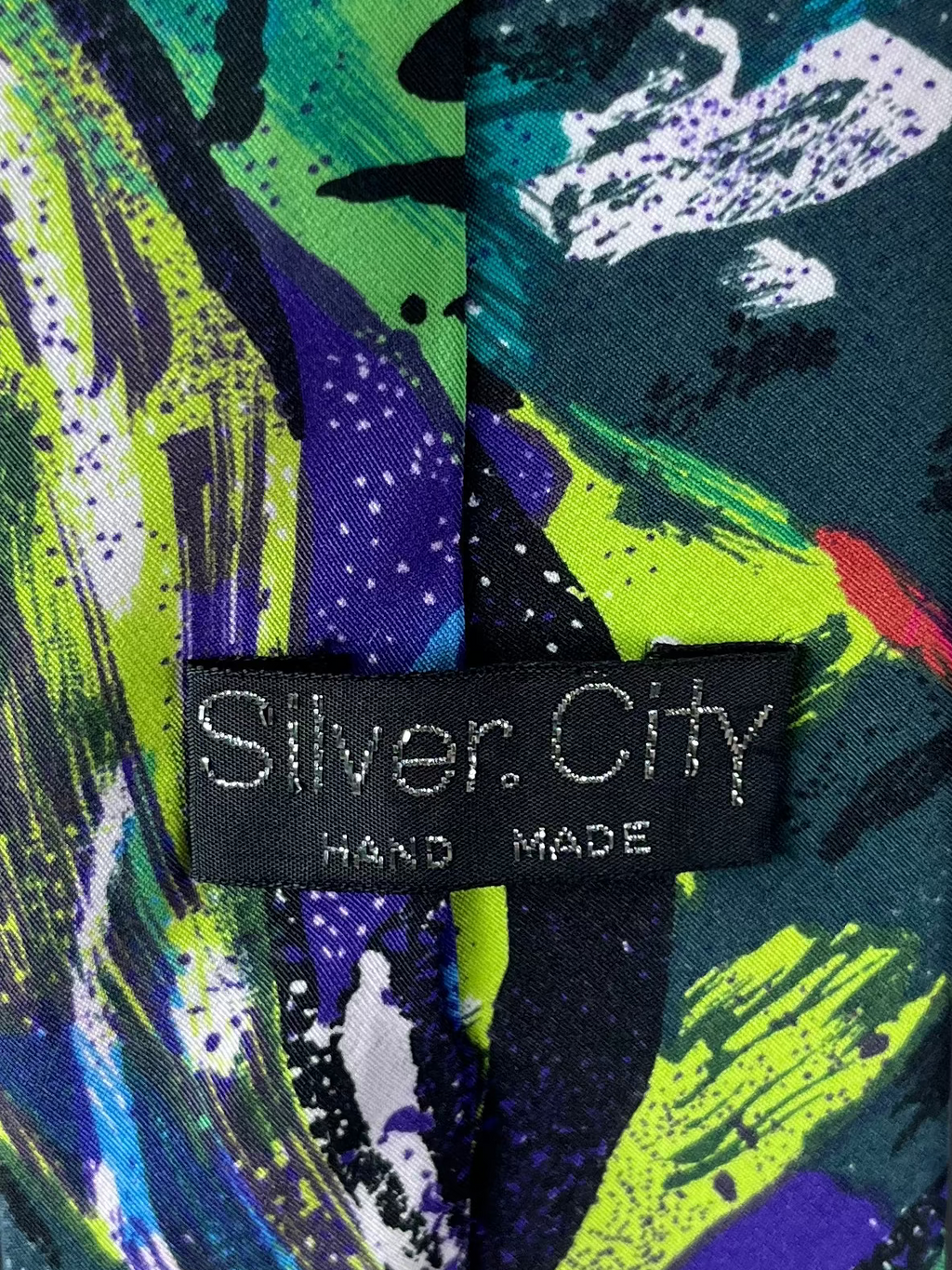 Silver City Multicolor Neon Necktie 9 cm