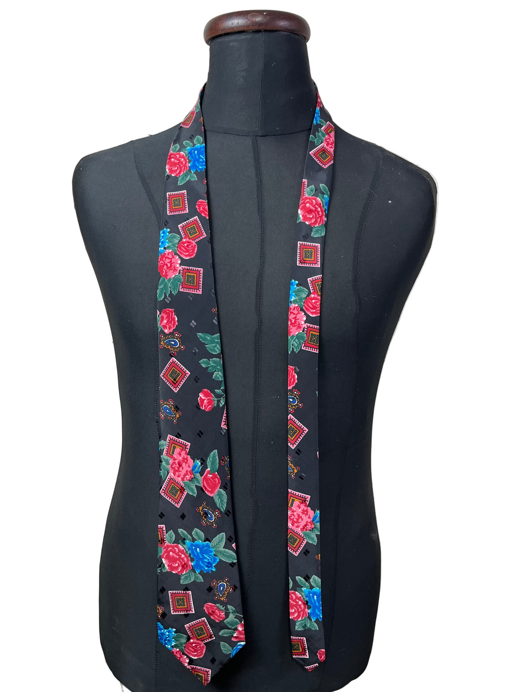 Silver City Geo Floral Necktie 9 cm