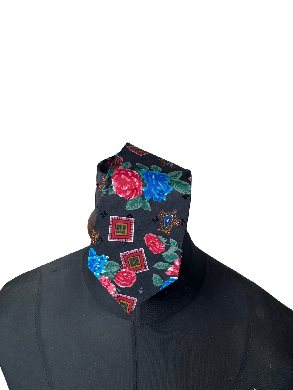Silver City Geo Floral Necktie 9 cm