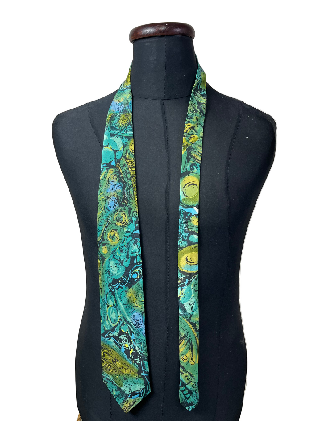 Silver City Retro Swirl Print Necktie 9 cm
