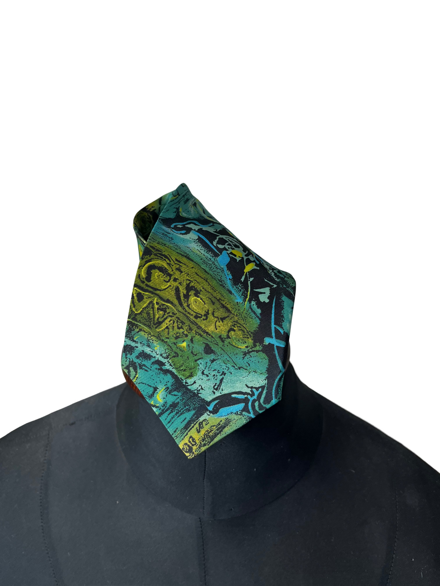 Silver City Retro Swirl Print Necktie 9 cm