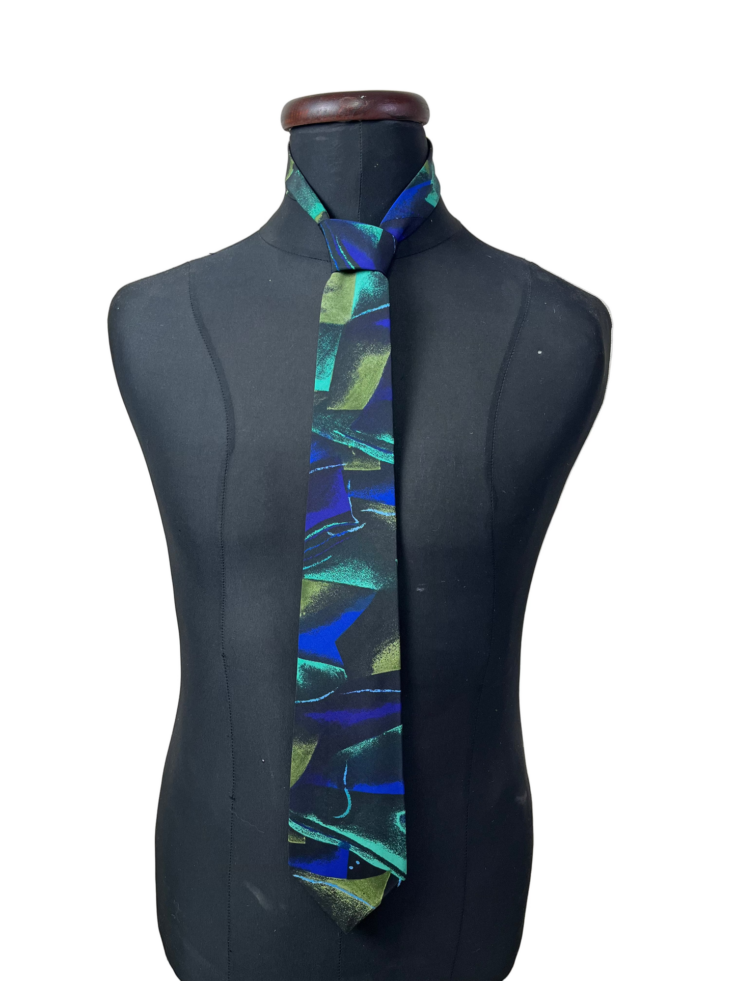 Silver City Blue & Lime Necktie 9 cm