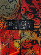 Silver City Abstract Red Necktie 9 cm