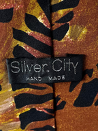 Silver City Animal Print Brown Necktie 9 cm