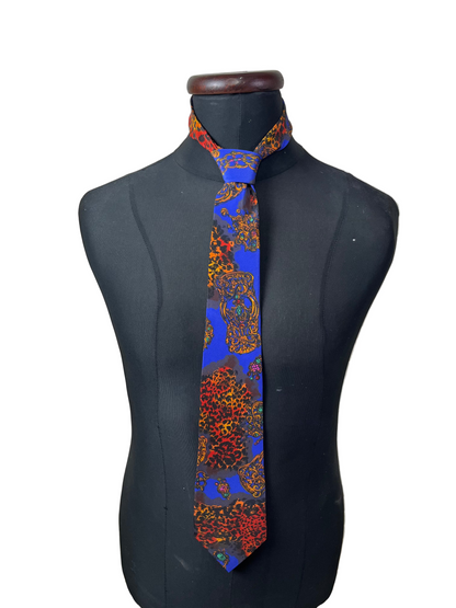 Silver City Leopard Necktie 9 cm