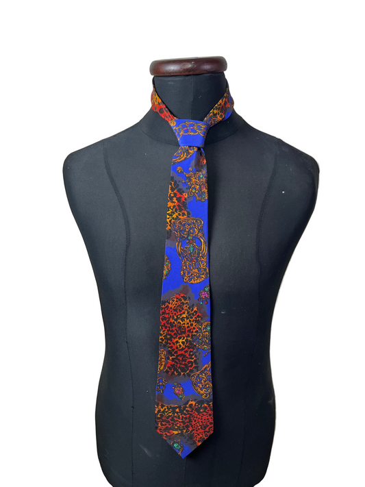Silver City Leopard Necktie 9 cm