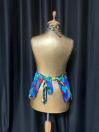 Handmade Upcycled Tie Halter Vest Top & Choker