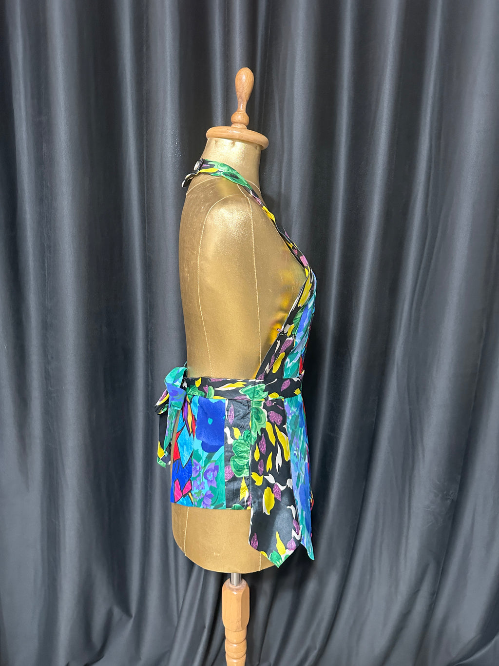 Handmade Upcycled Tie Halter Vest Top & Choker