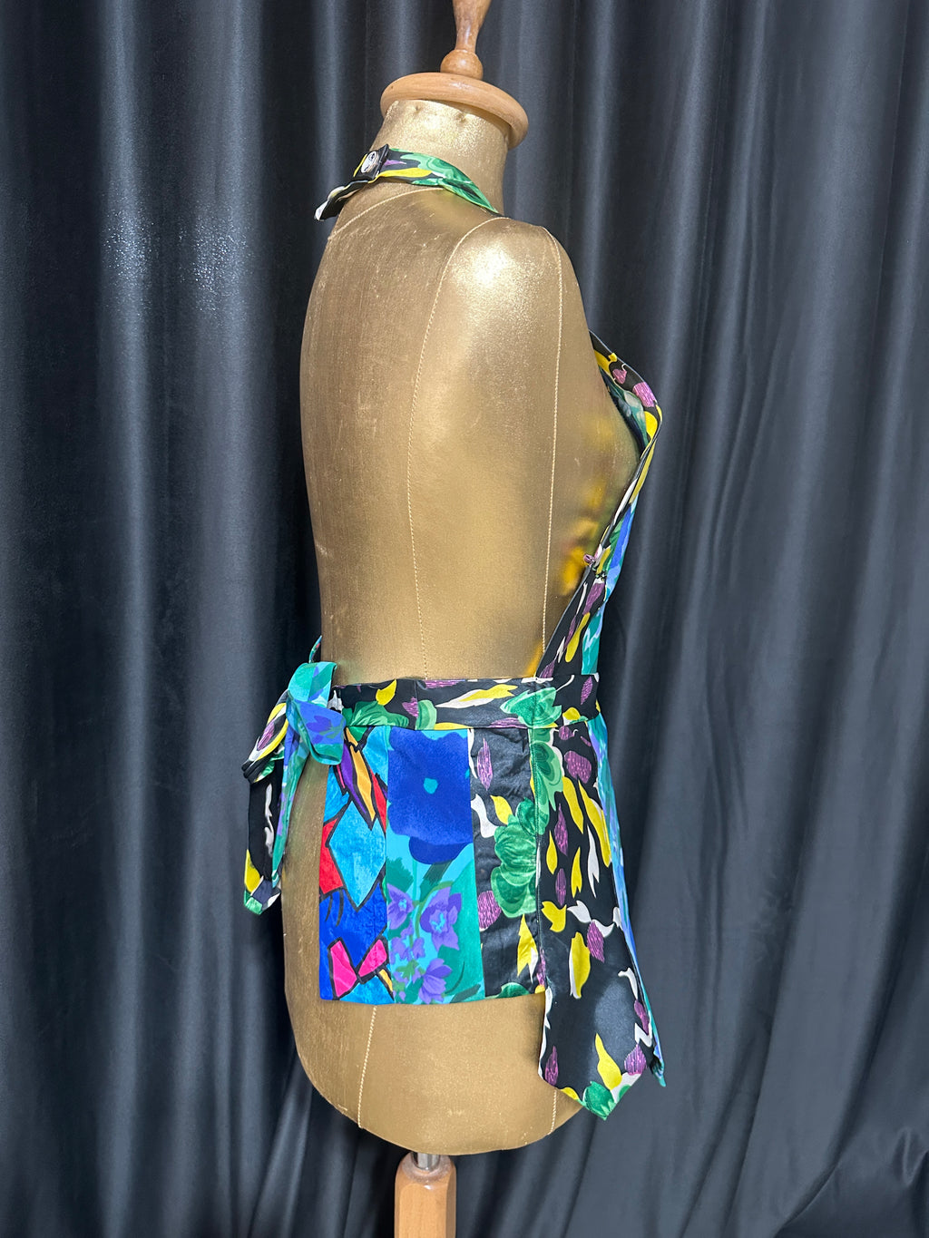 Handmade Upcycled Tie Halter Vest Top & Choker