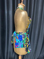 Handmade Upcycled Tie Halter Vest Top & Choker