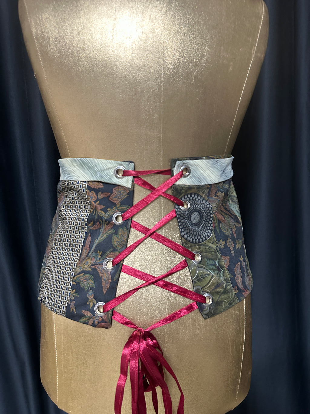 Handmade Upcycled Tie Halter Vest Top & Choker