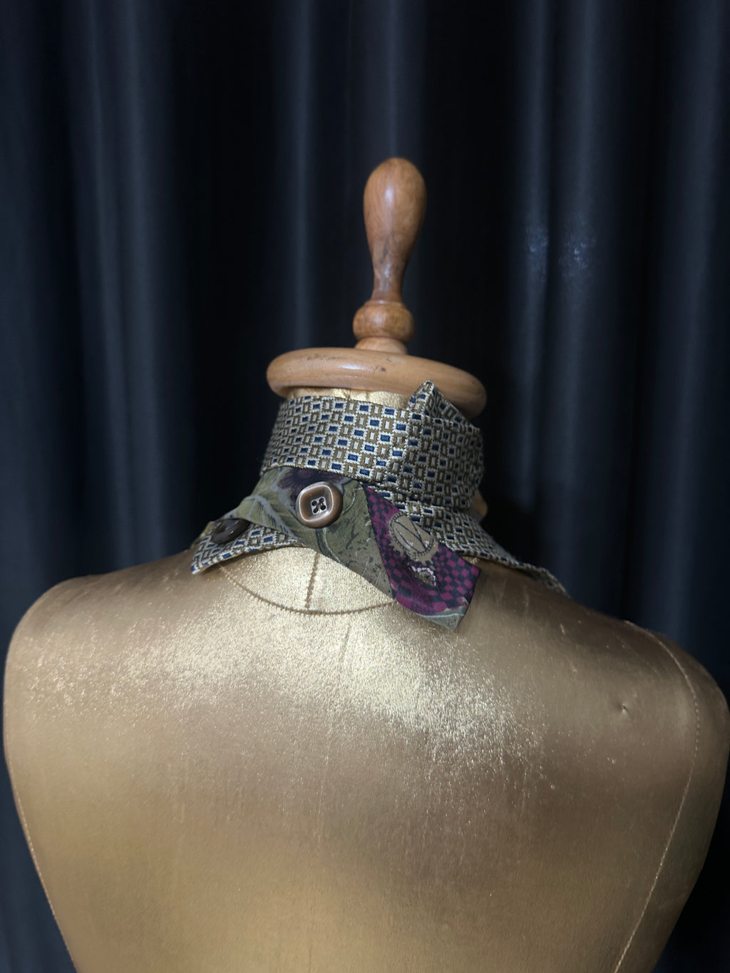 Handmade Upcycled Tie Halter Vest Top & Choker