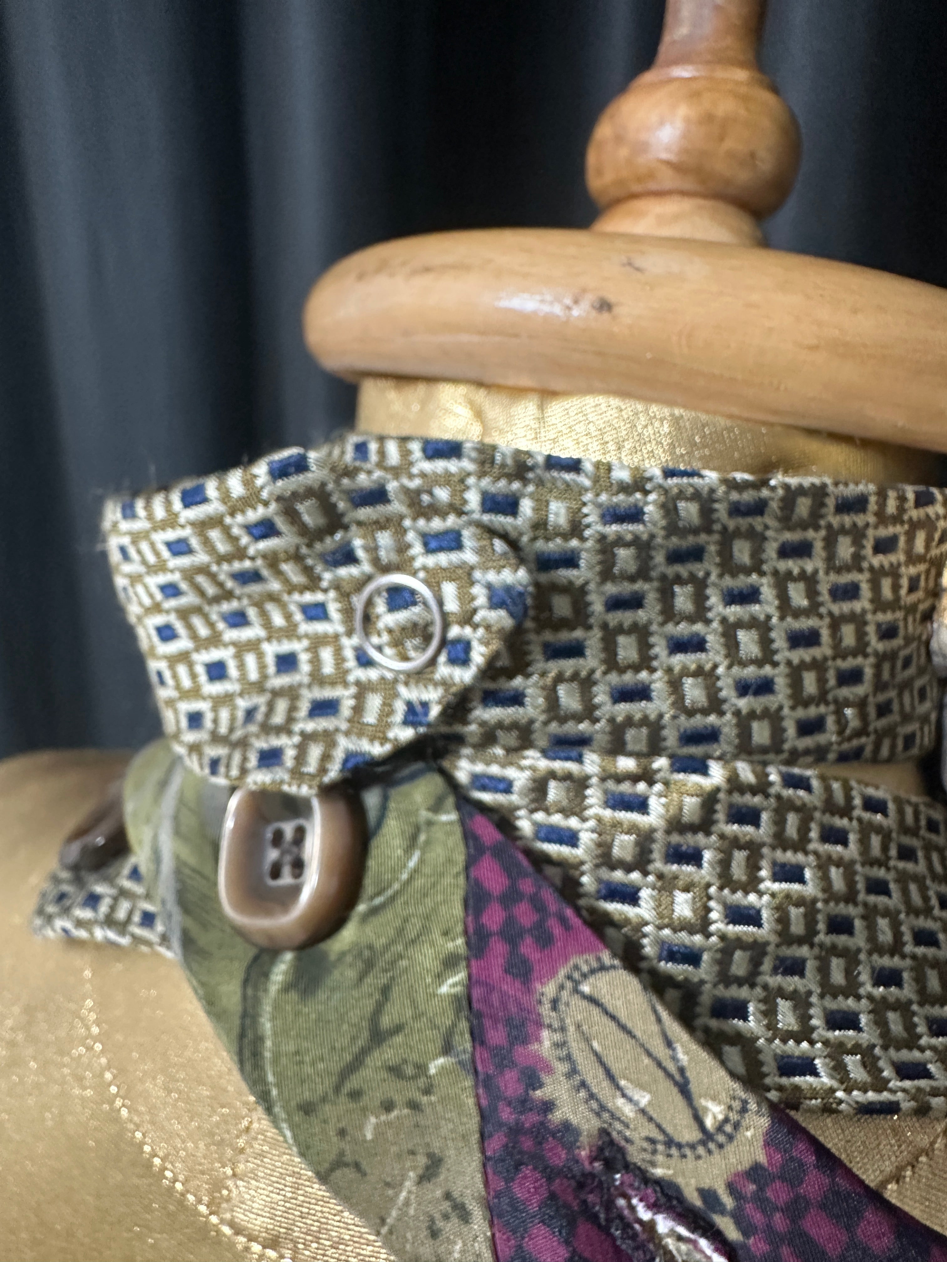 Handmade Upcycled Tie Halter Vest Top & Choker