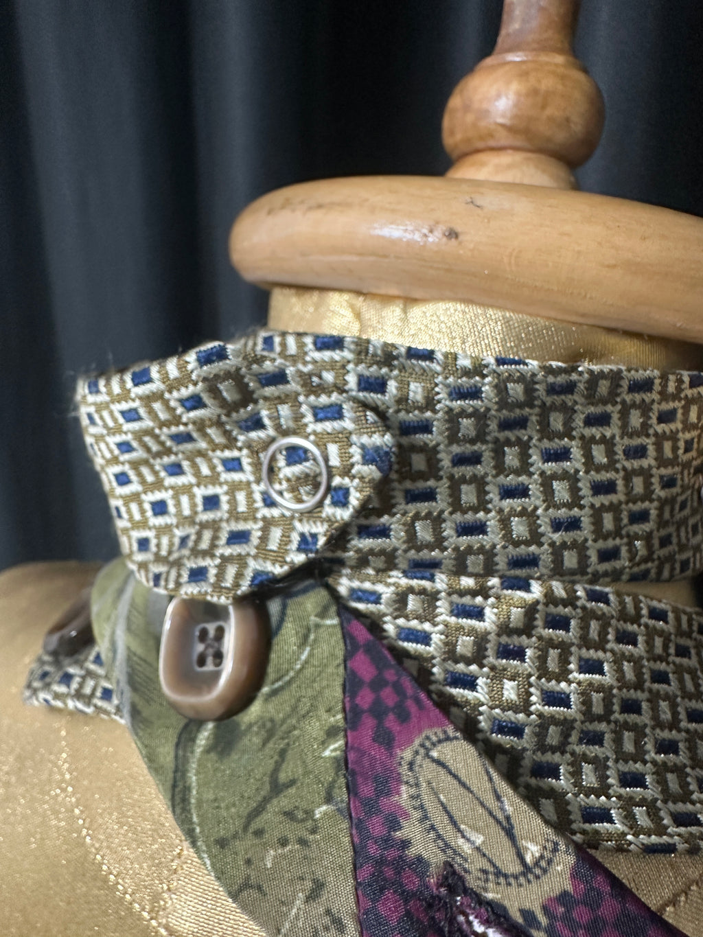 Handmade Upcycled Tie Halter Vest Top & Choker