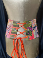 Handmade Upcycled Corset-Back Halter Vest Top & Choker