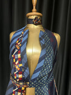 Handmade Upcycled Tie Halter Vest Top & Choker
