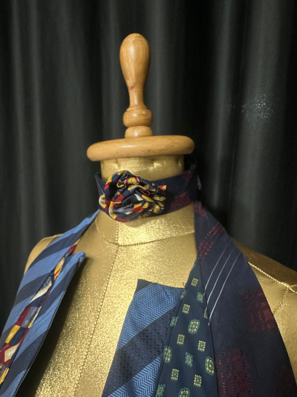 Handmade Upcycled Tie Halter Vest Top & Choker