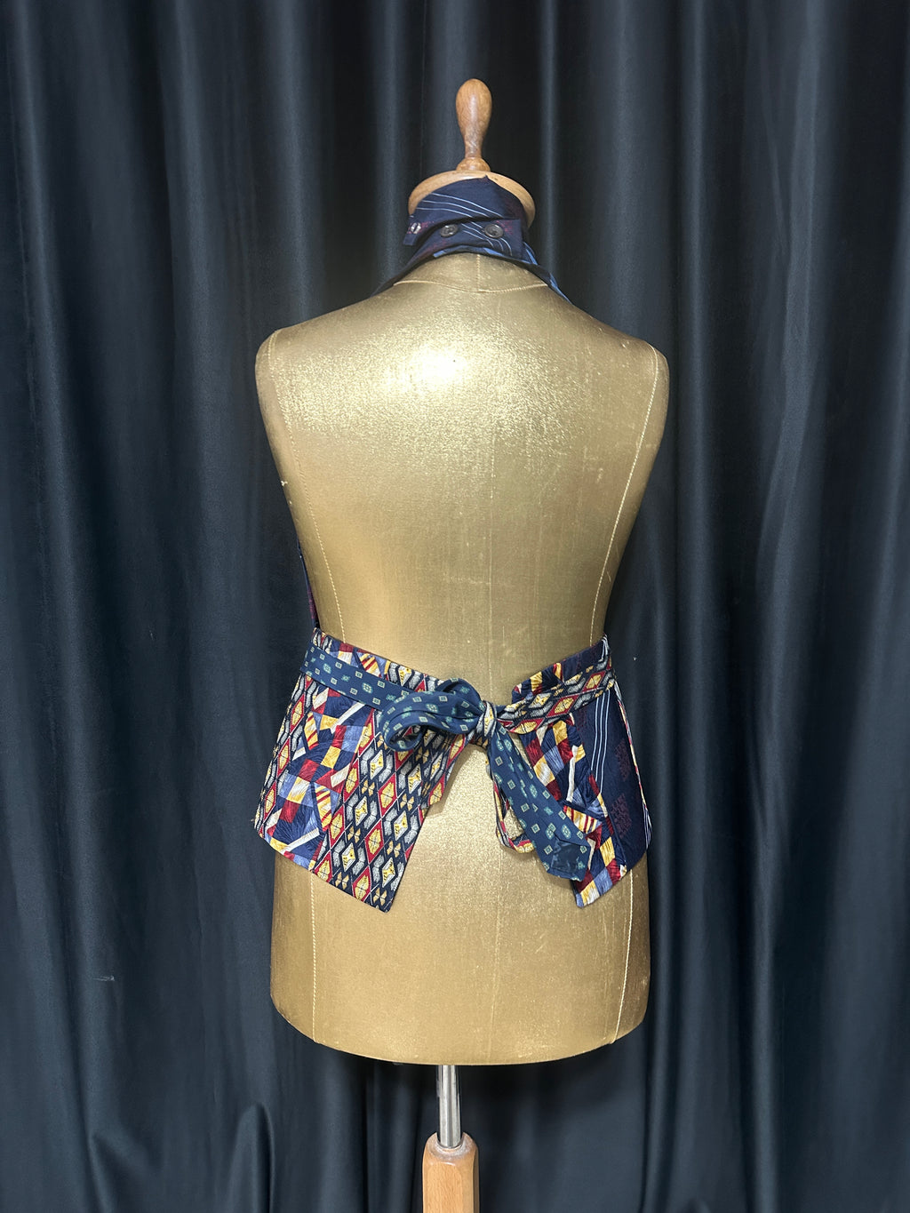 Handmade Upcycled Tie Halter Vest Top & Choker