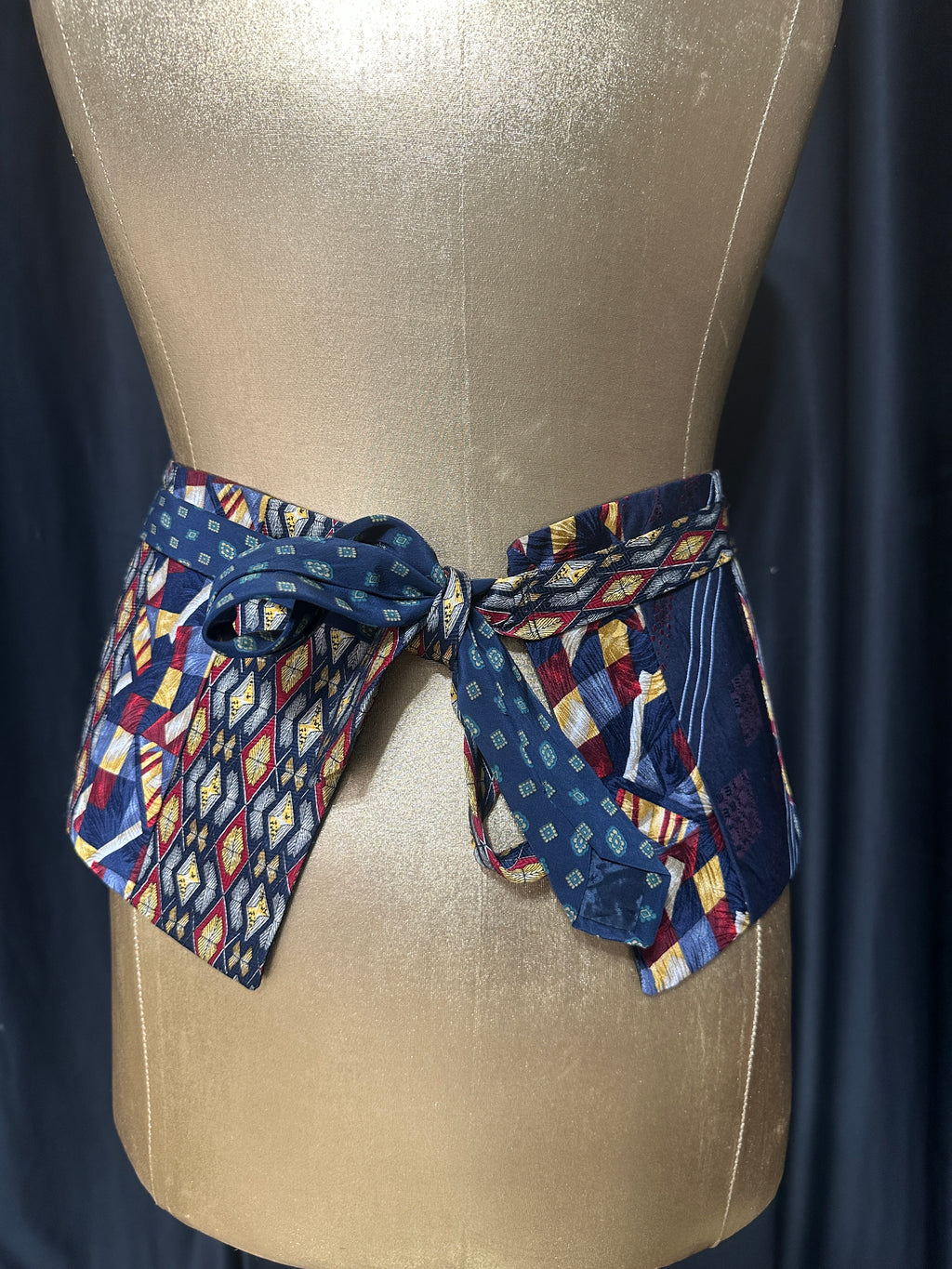Handmade Upcycled Tie Halter Vest Top & Choker