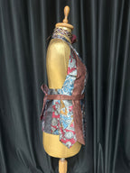 Handmade Upcycled Tie Halter Vest Top & Choker