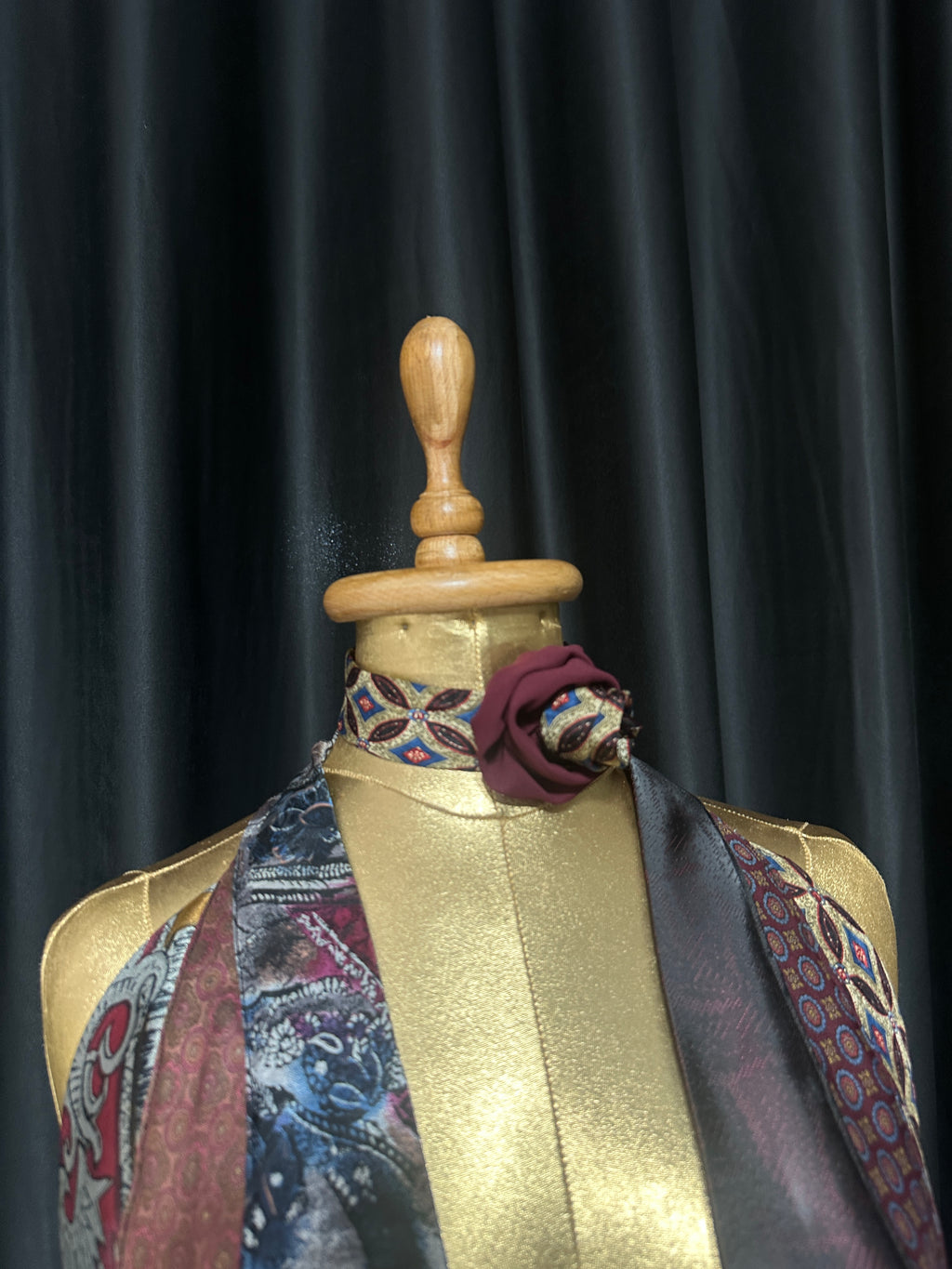 Handmade Upcycled Tie Halter Vest Top & Choker