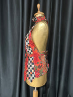 Handmade Upcycled Tie Corset-Back Halter Vest Top & Choker