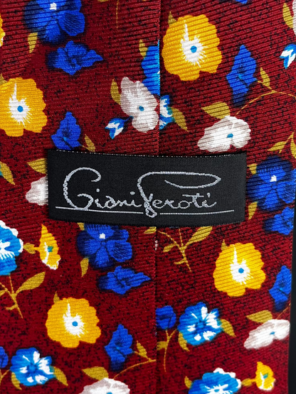 Giani Feroti Red Floral Necktie
