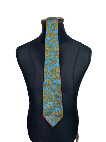 Blue Floral Paisley Necktie